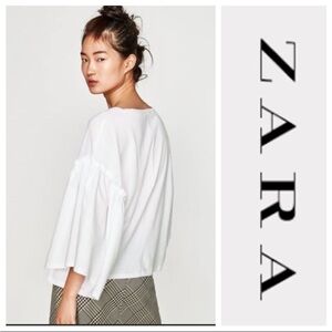 Zara White Blouse